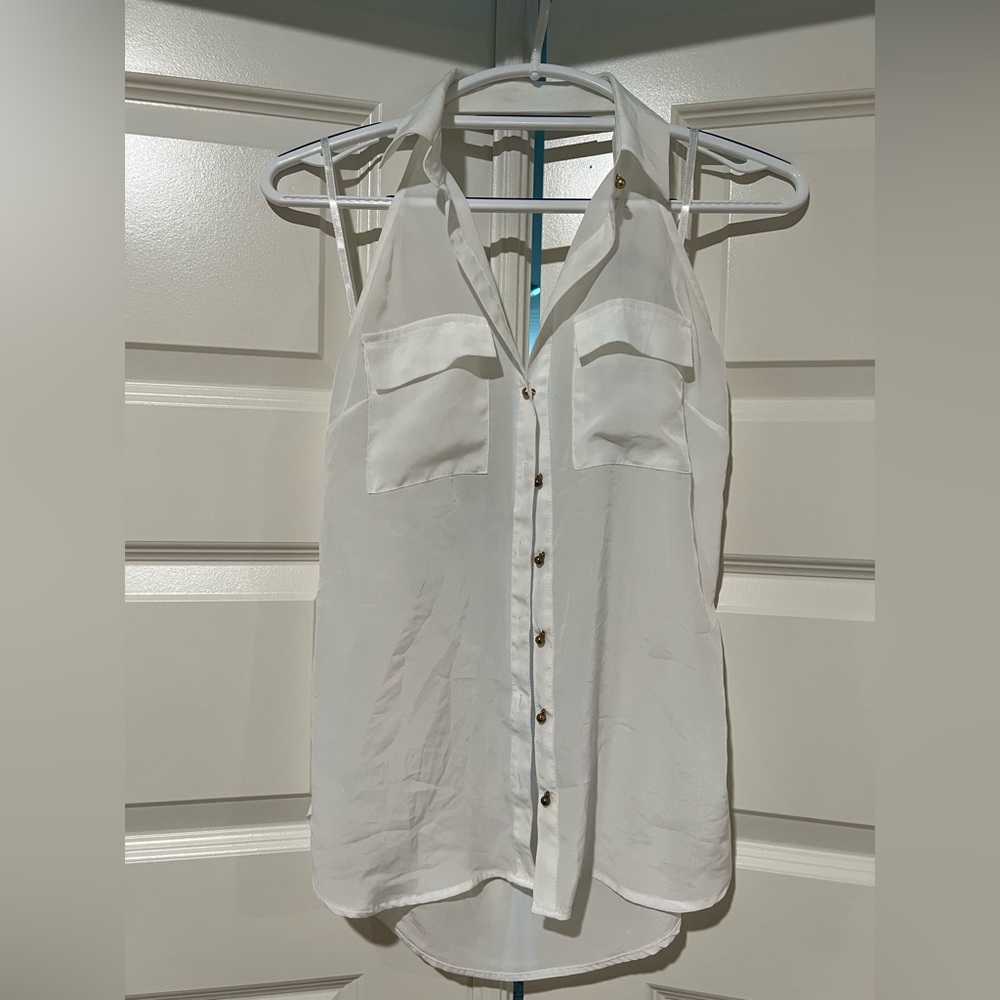 White Halter Top